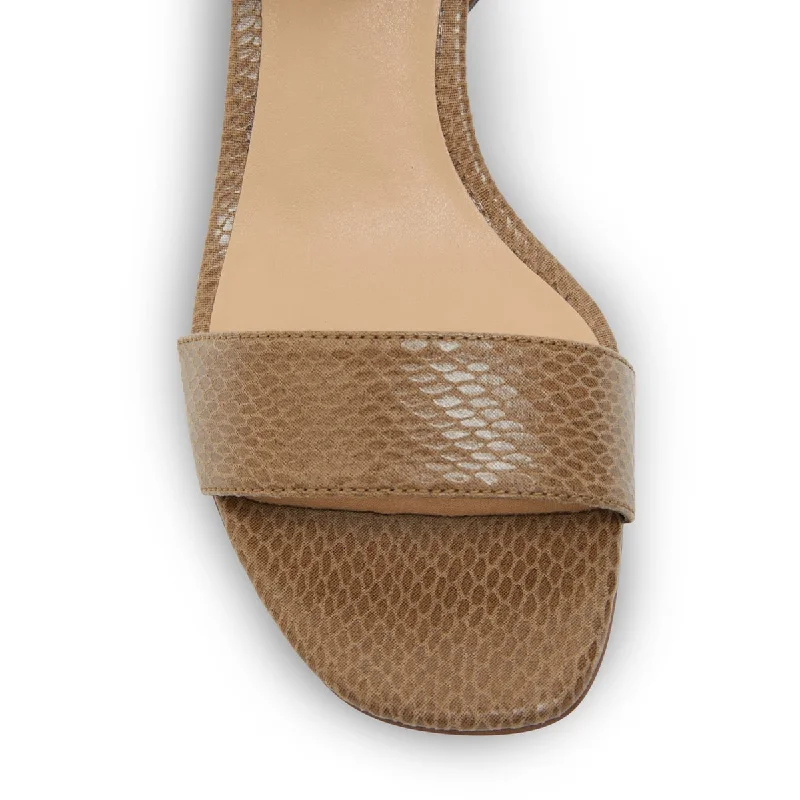 Uno Heel in Taupe Print Smooth