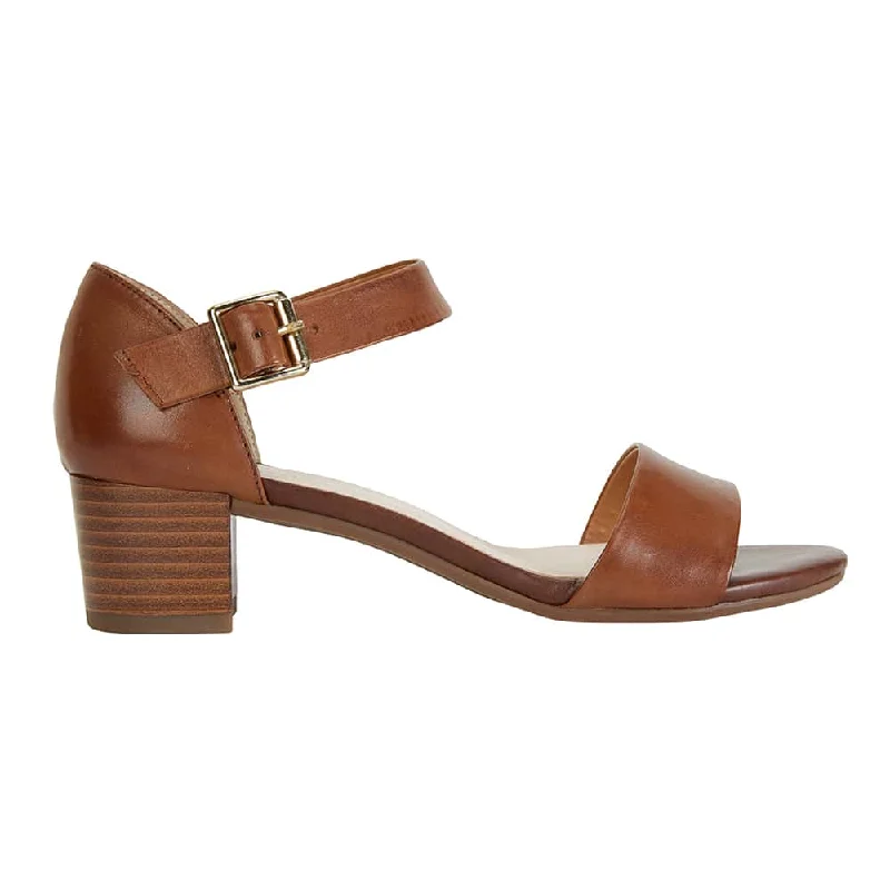 Vella Heel in Cognac Leather