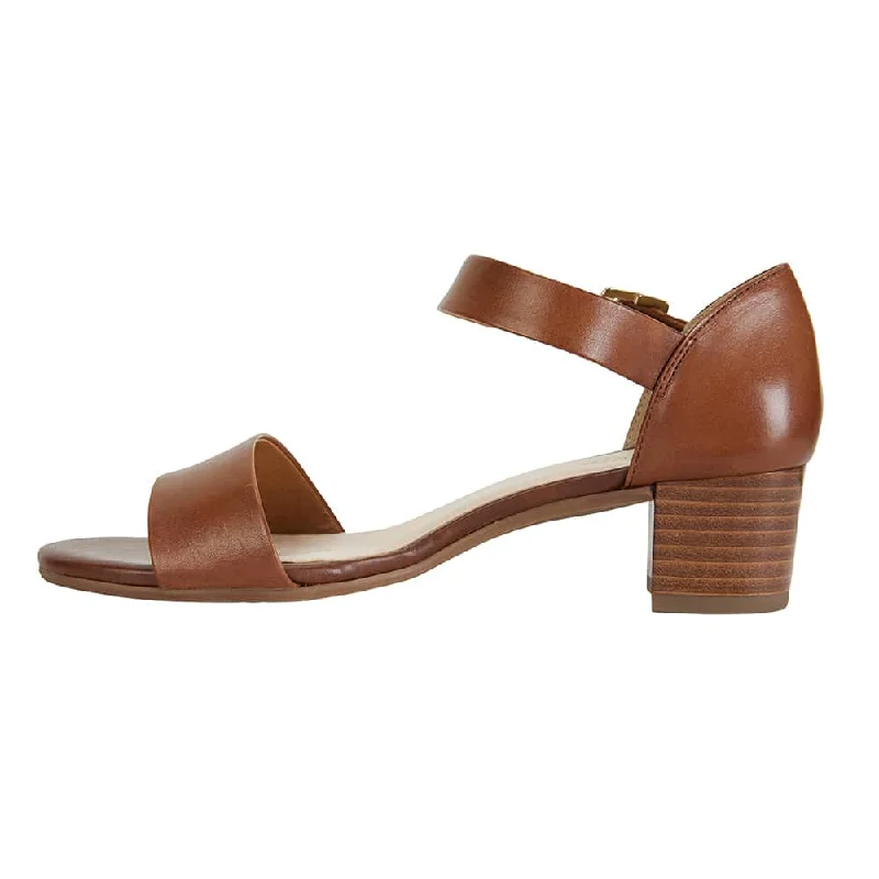 Vella Heel in Cognac Leather