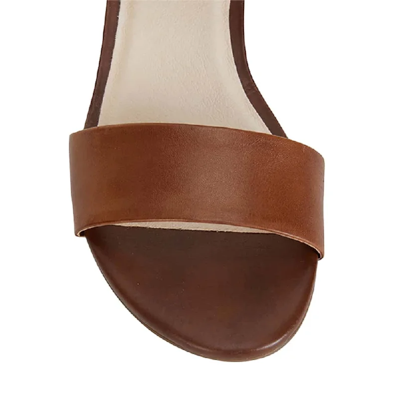 Vella Heel in Cognac Leather