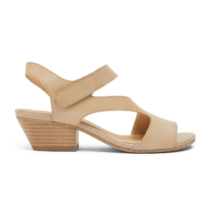 Venice Heel in Nude Leather