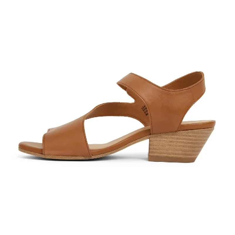 Venice Heel in Tan Leather