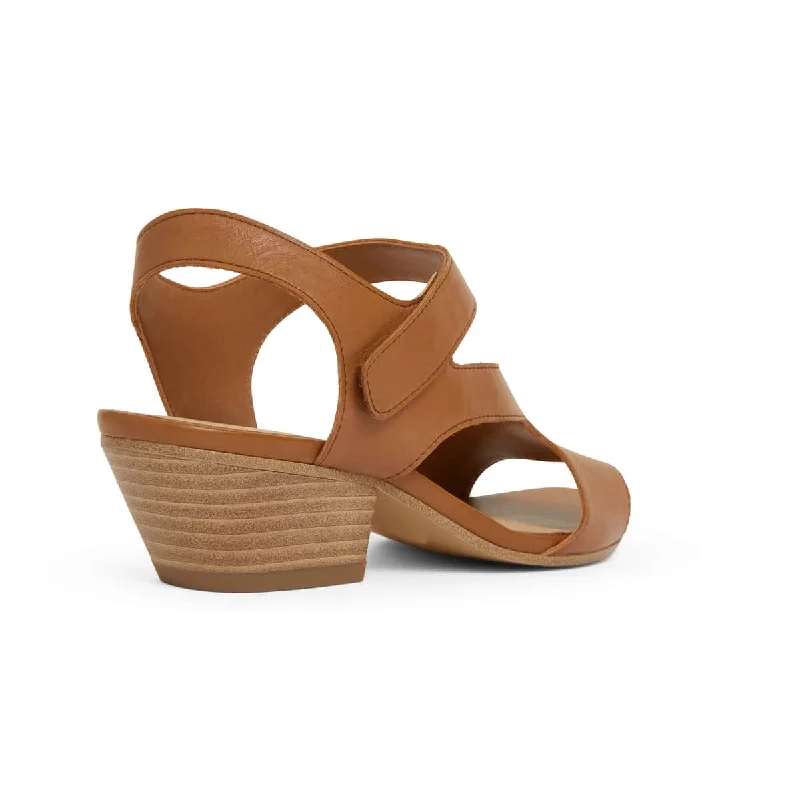 Venice Heel in Tan Leather