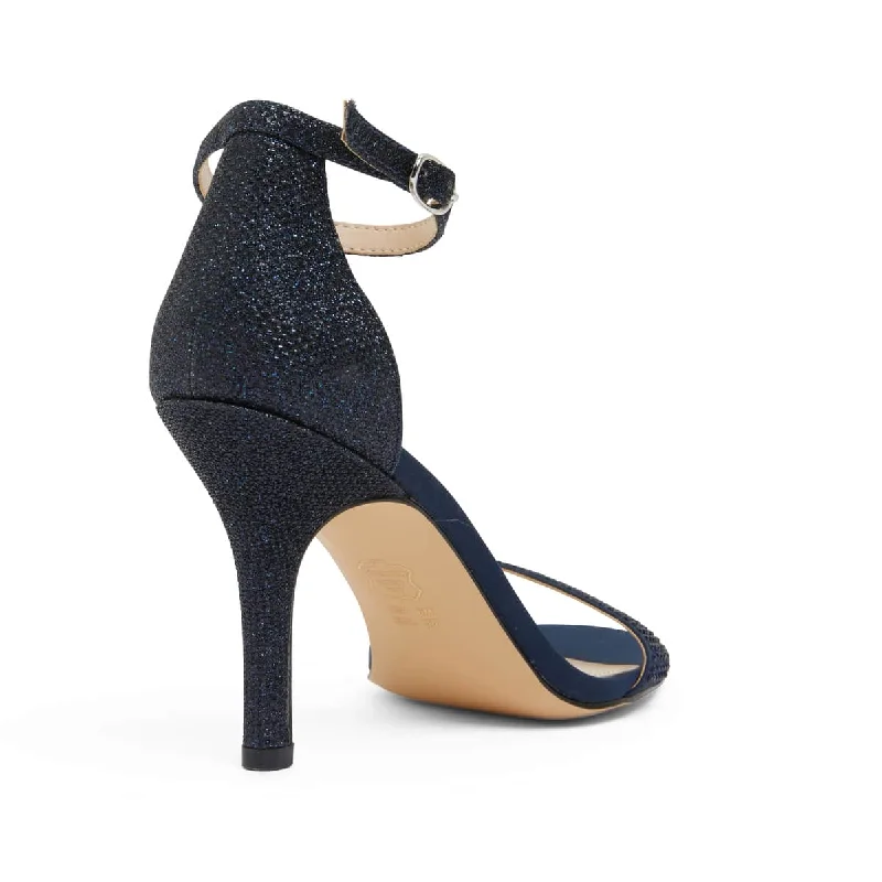 Veniza Heel in Navy Satin