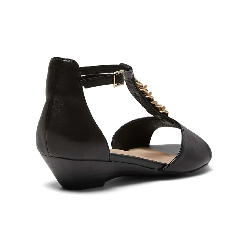 Vince Heel in Black Leather