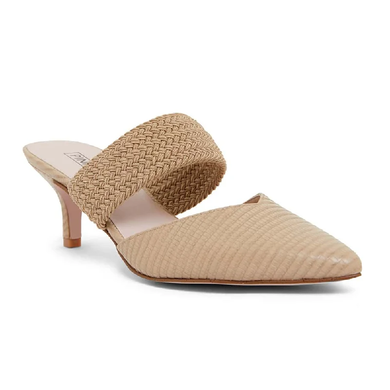 Vixen Heel in Nude Leather