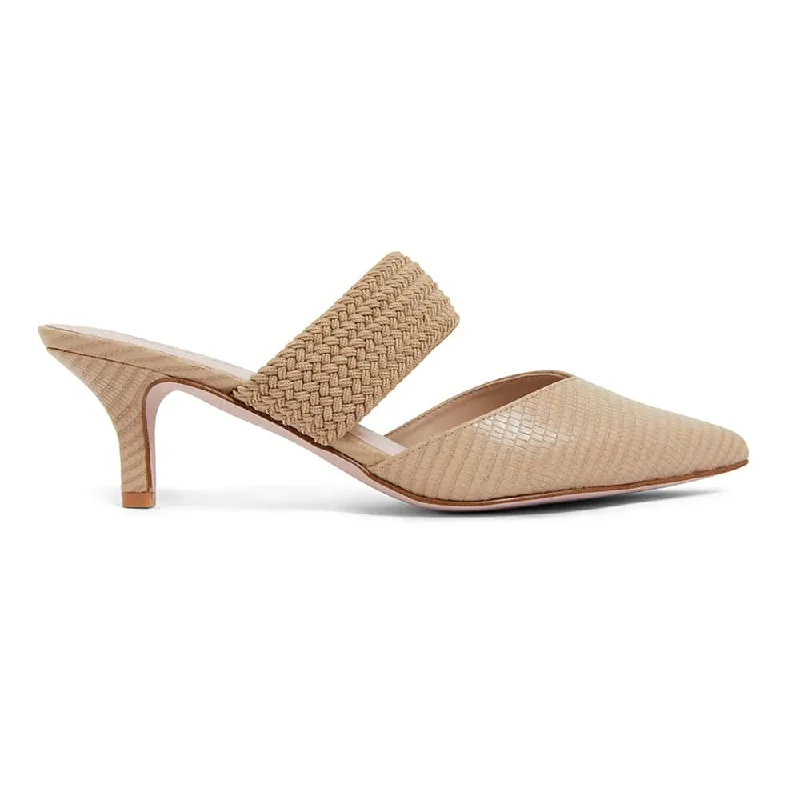 Vixen Heel in Nude Leather