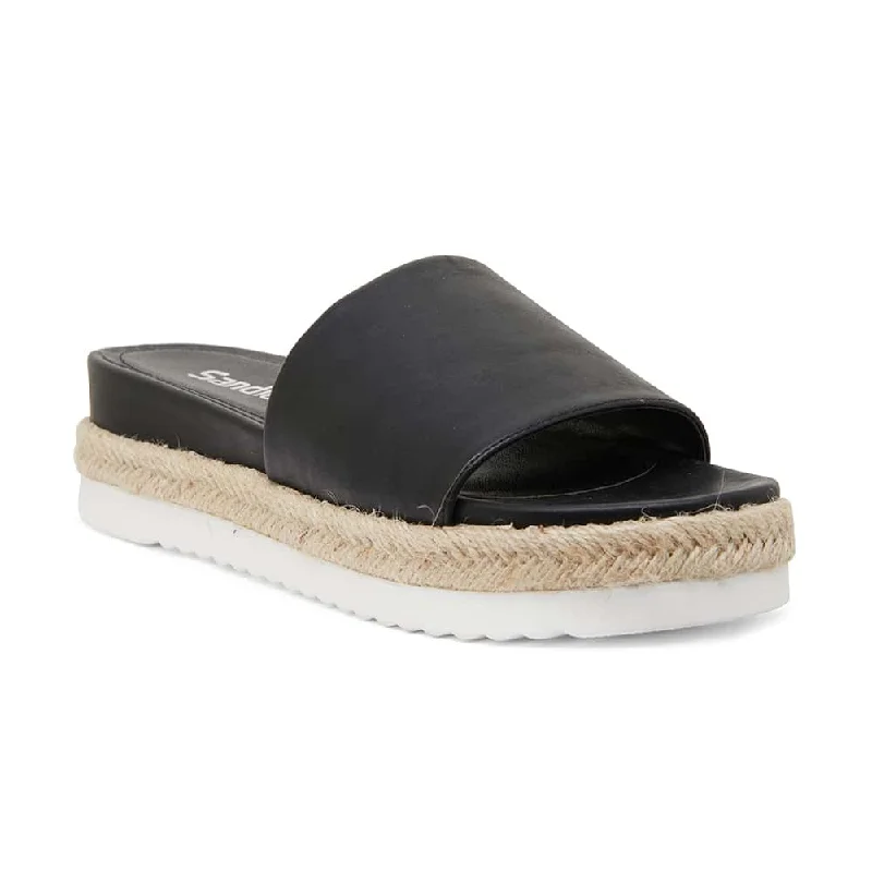 Waikiki Espadrille in Black Smooth