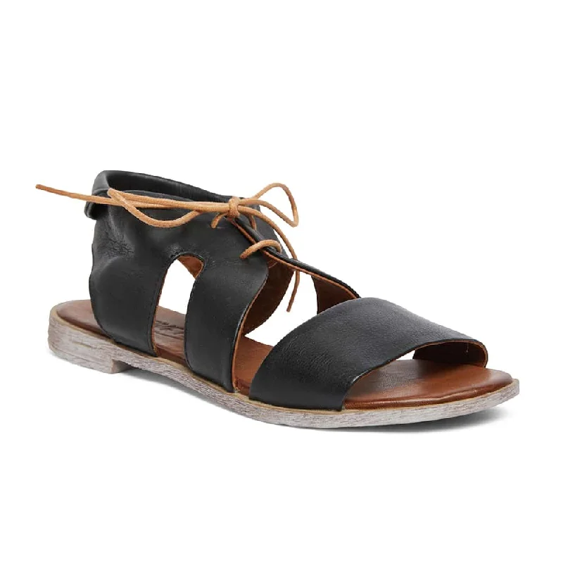 Yardley Sandal in Black Leather