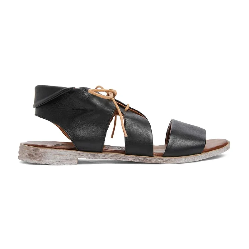 Yardley Sandal in Black Leather