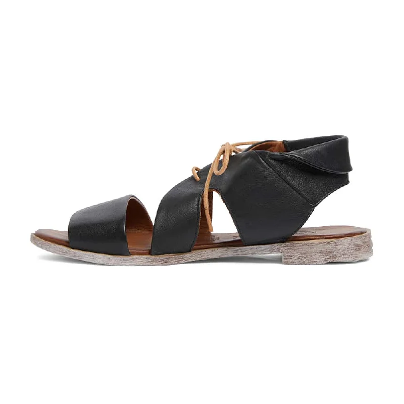 Yardley Sandal in Black Leather