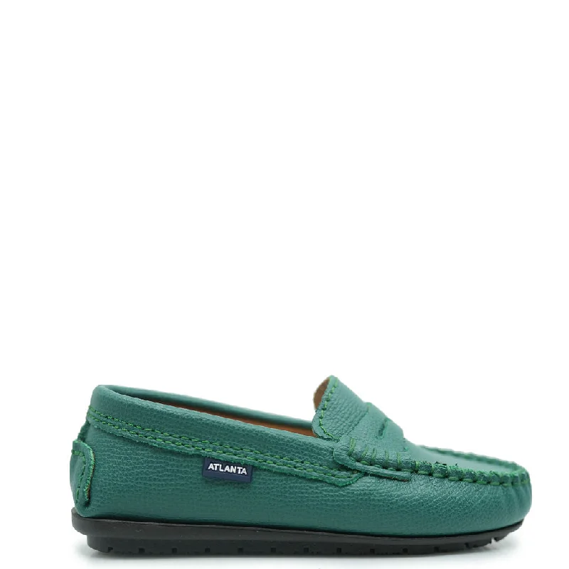 Atlanta Mocassin Sage Grain Penny Loafer