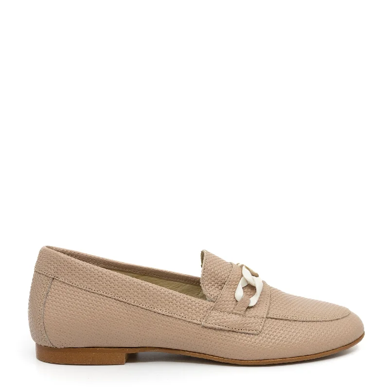 Blublonc Skin Textured Chain Loafer