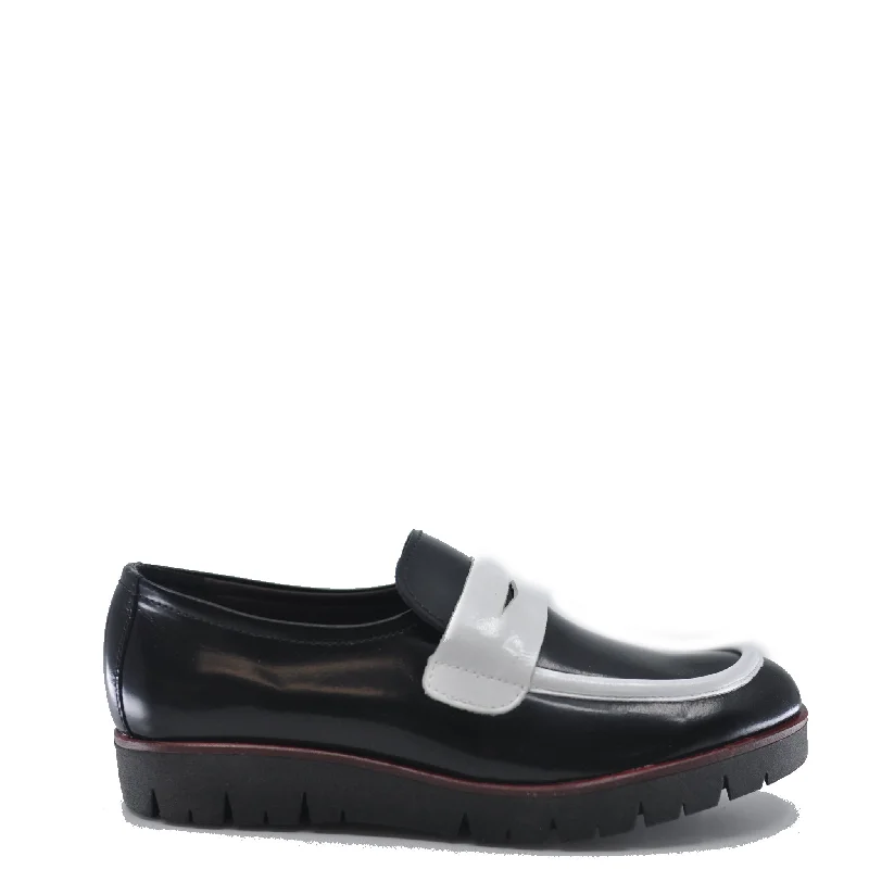 LMDI Black and White Slip-On Loafer