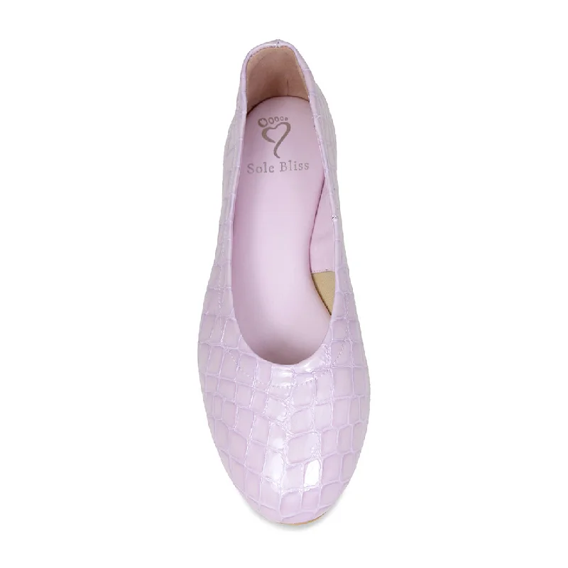 Luna: Lilac Croc Patent Leather