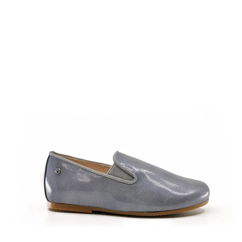 Manuela Patent Blue/Gray Loafer