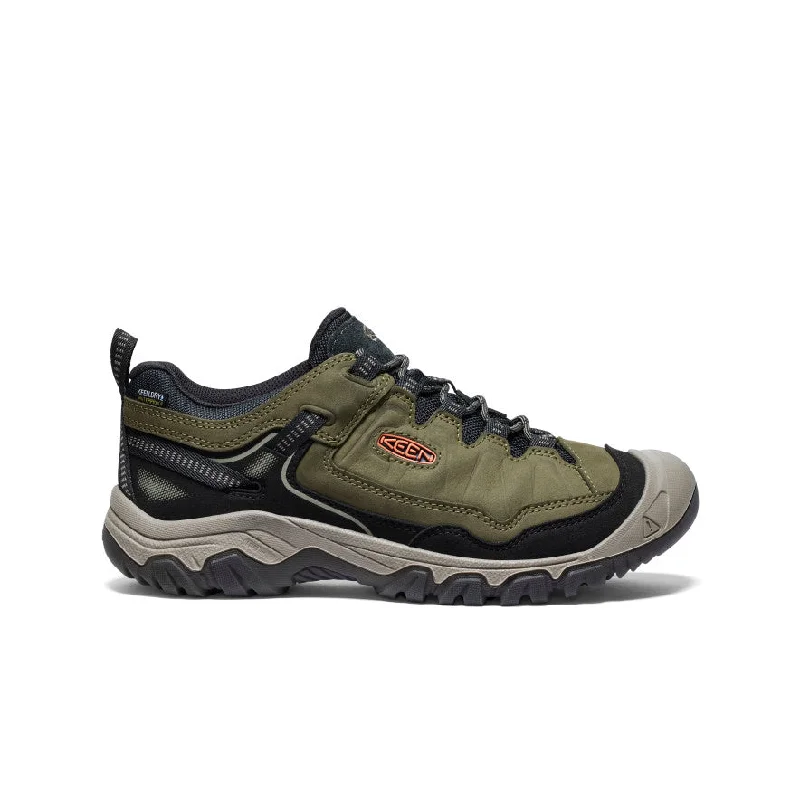 Men's Targhee IV Waterproof Hiking Shoe  |  Dark Olive/Gold Flame