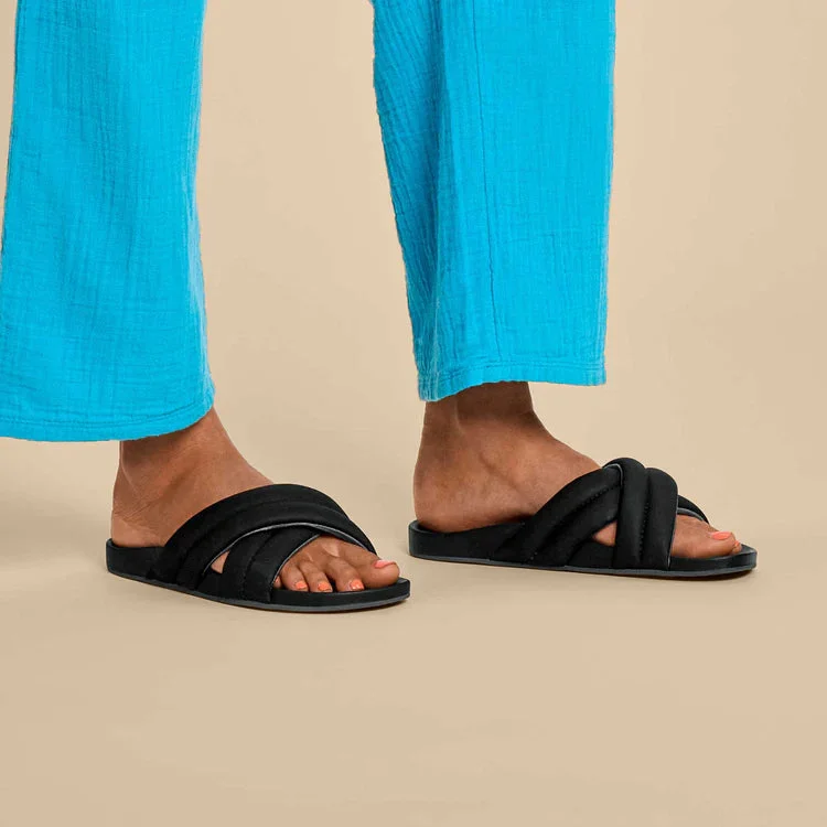 OLUKAI HILA SLIDE BLACK