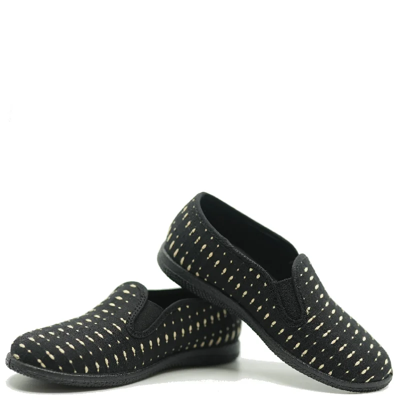 Pepe Black Tapestry Slip On