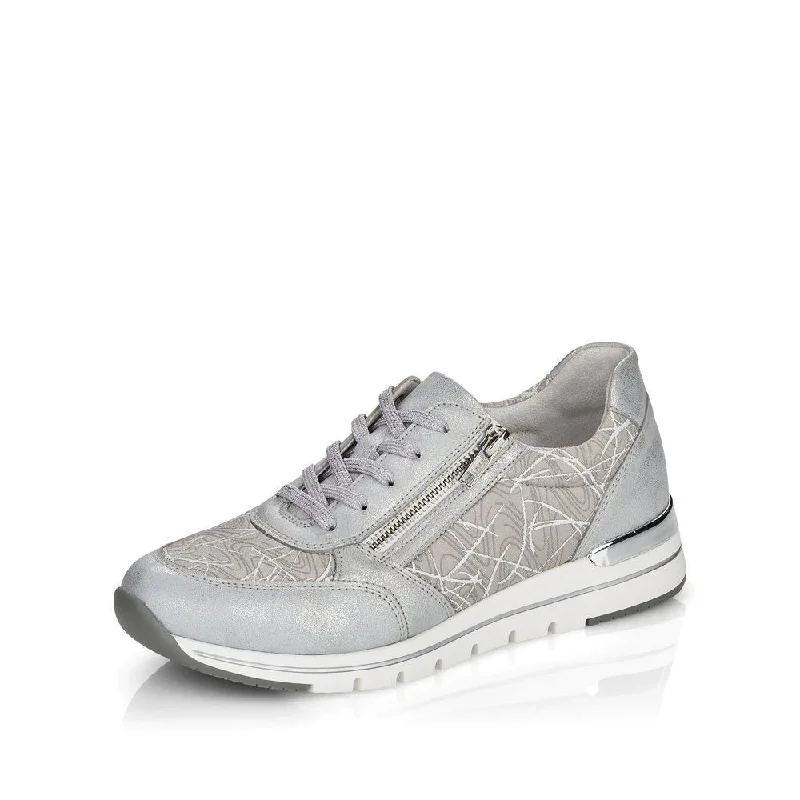 R6700-40 Lace-Up Side Zip Grey Combi