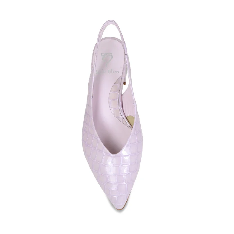 Sienna: Lilac Croc Patent Leather