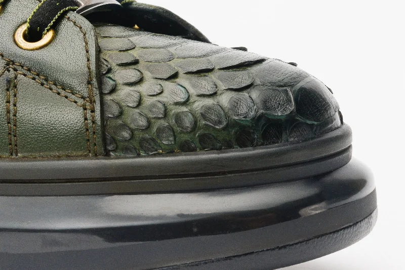 The Adler Green Snk Leather Men Sneaker Limited Edition