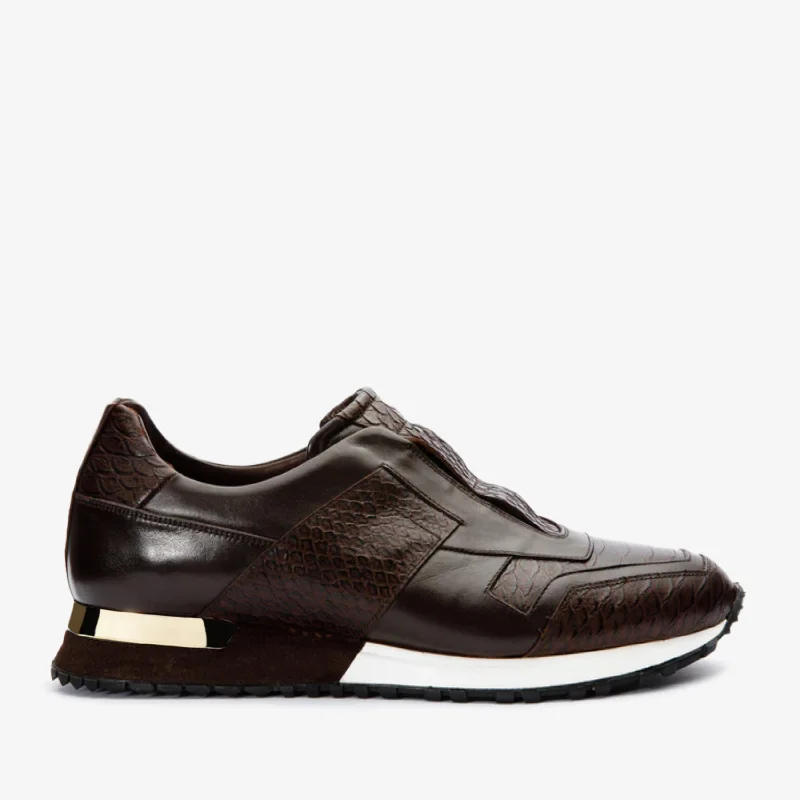 The Mugla Brown Snk Leather Men Sneaker