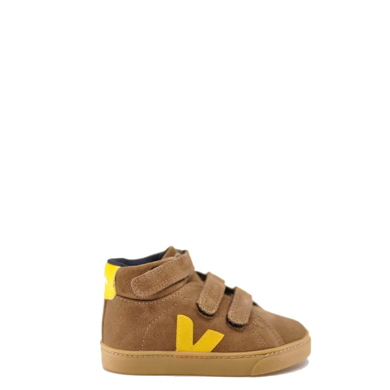 Veja Brown Suede Hightop Velcro Sneaker