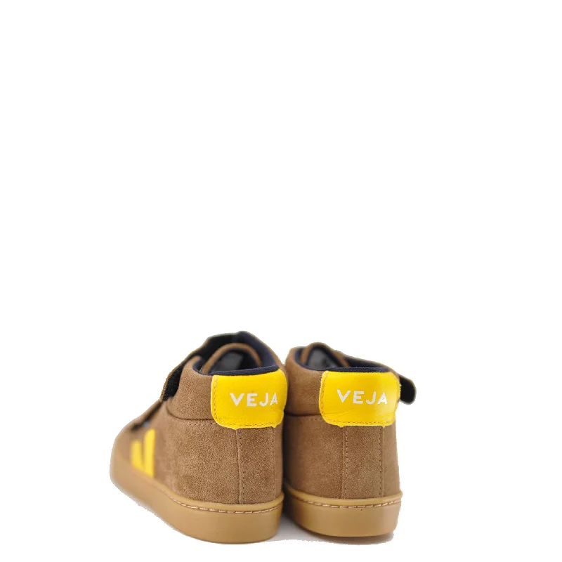 Veja Brown Suede Hightop Velcro Sneaker