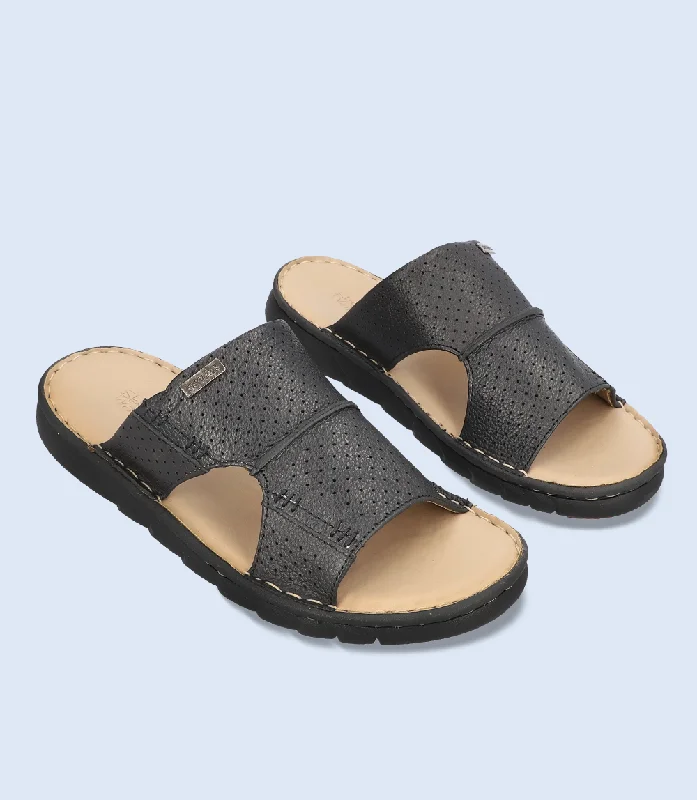 BM3885-BLACK-Men Comfort Slipper