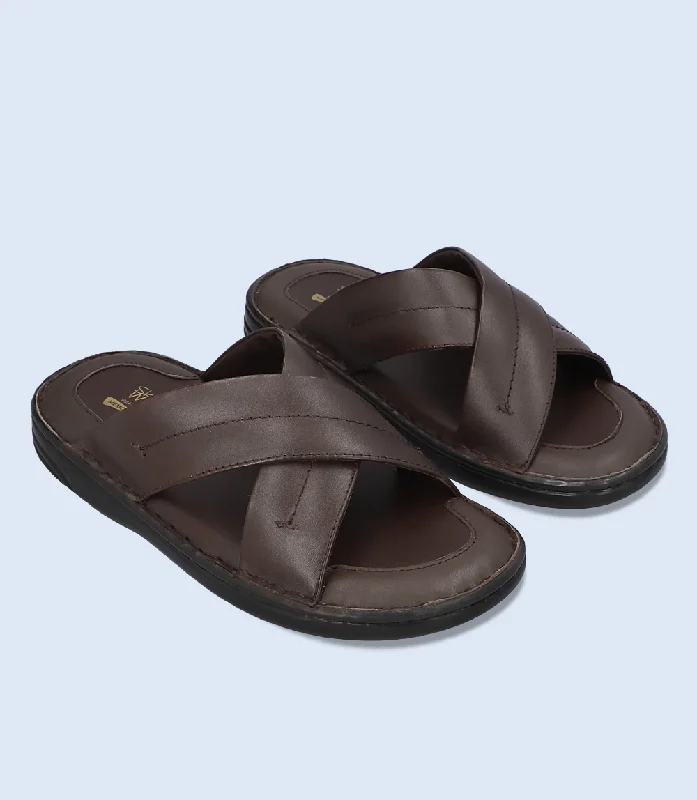 BM5904-BROWN-Men Comfort Slipper