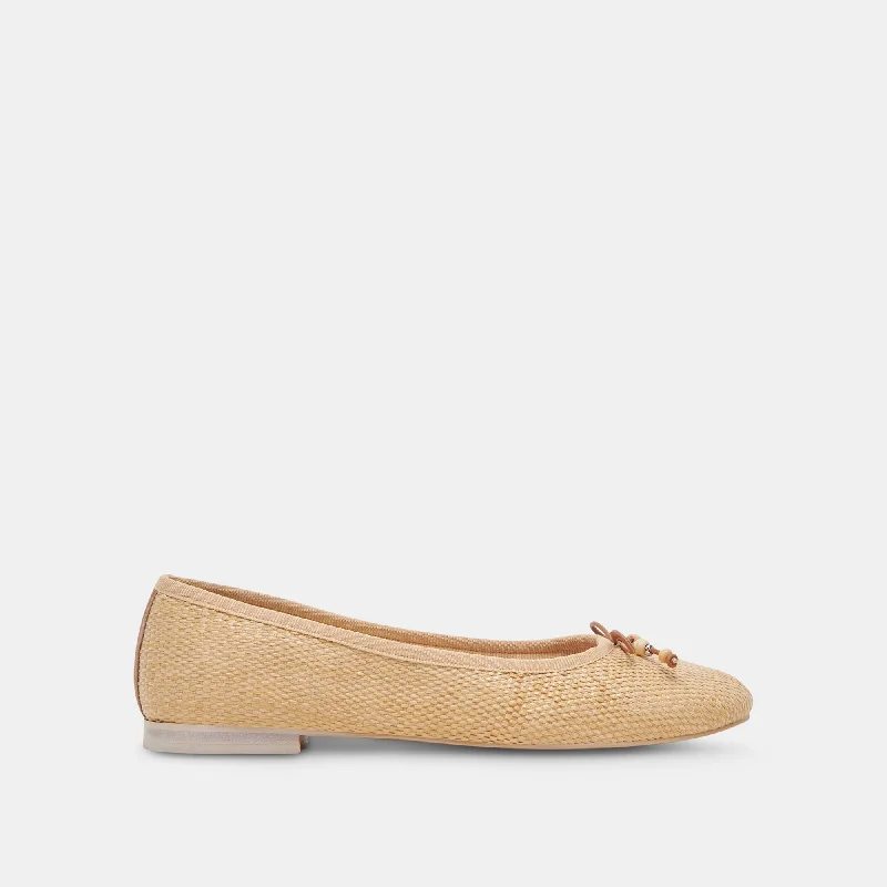 CACY BALLET FLATS NATURAL RAFFIA