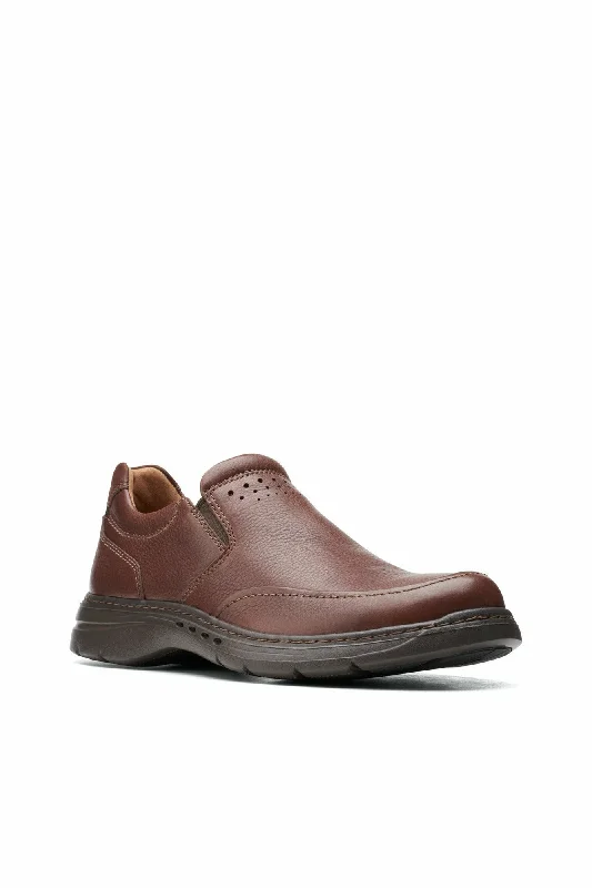 Clarks Un BrawleyStep Mahogany Leather