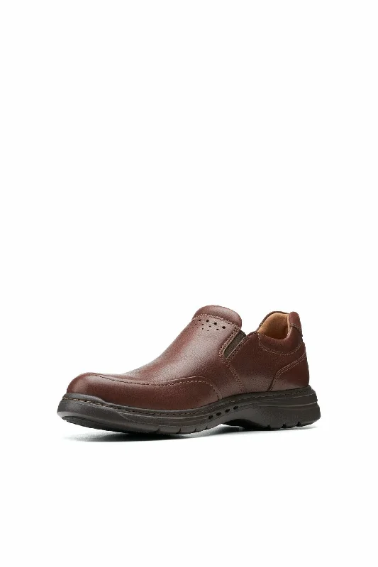 Clarks Un BrawleyStep Mahogany Leather