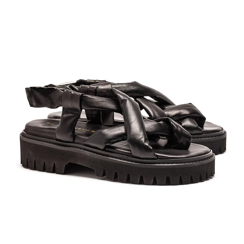 ESCHER Smoke | Leather Sandals