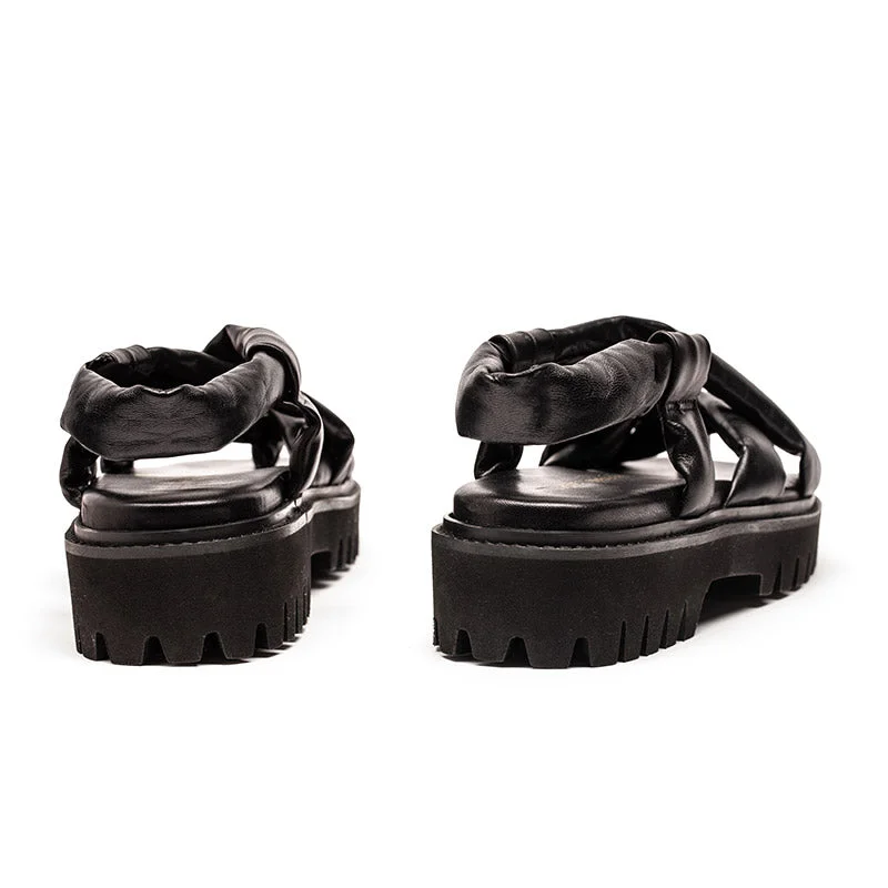 ESCHER Smoke | Leather Sandals