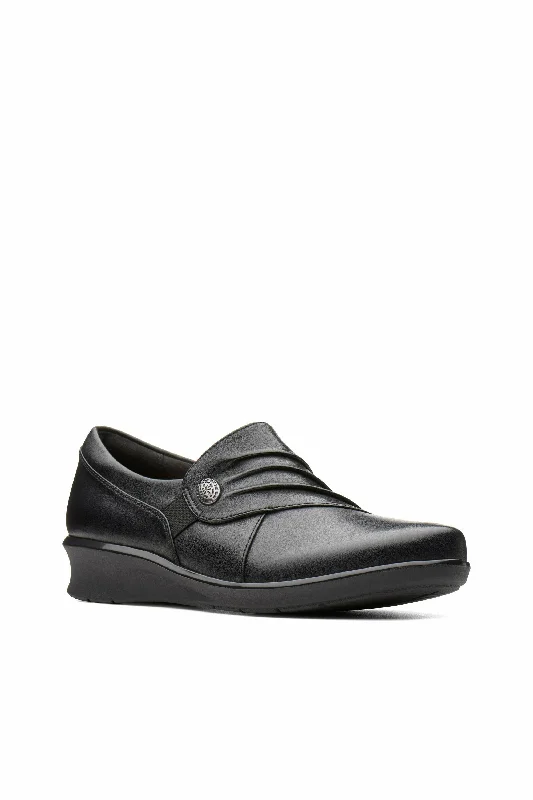 Clarks Hope Roxanne black leather