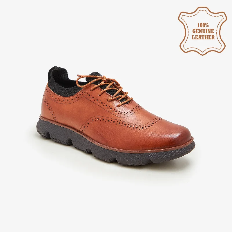 Men's Perforated Design Lace-Ups