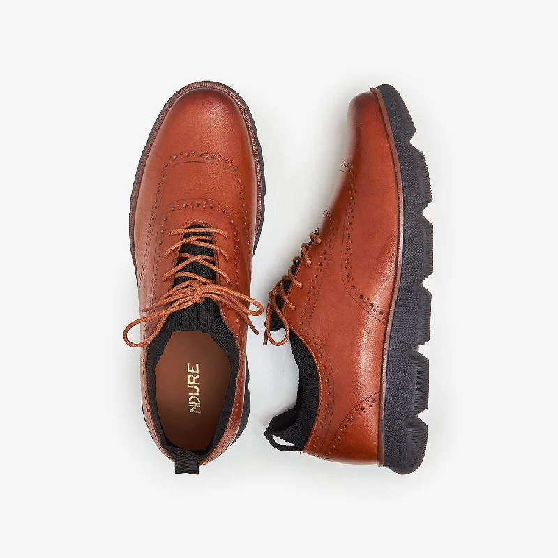 Men's Perforated Design Lace-Ups