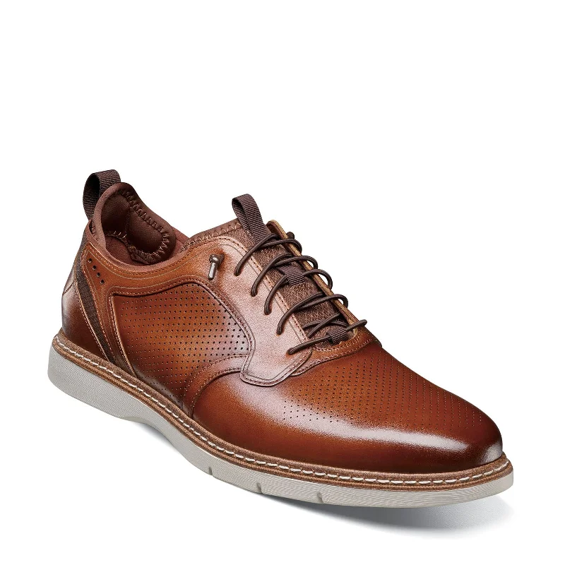 Men's Stacy Adams, Plain Toe Elastic Lace Oxford