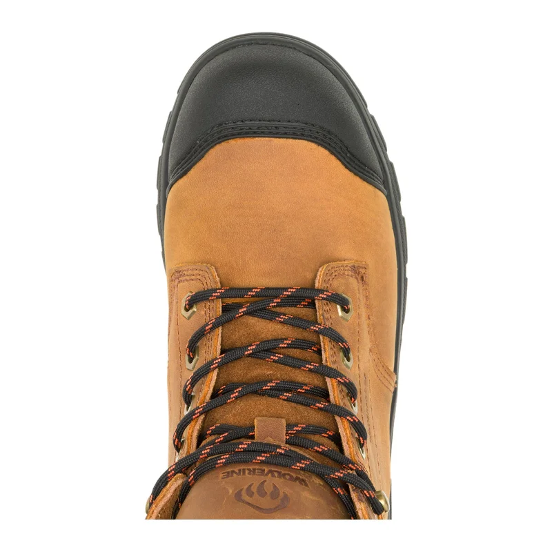 Men's Wolverine Boots, Carlsbad Cap Toe 6-inch Steel Toe Waterproof Work Boot