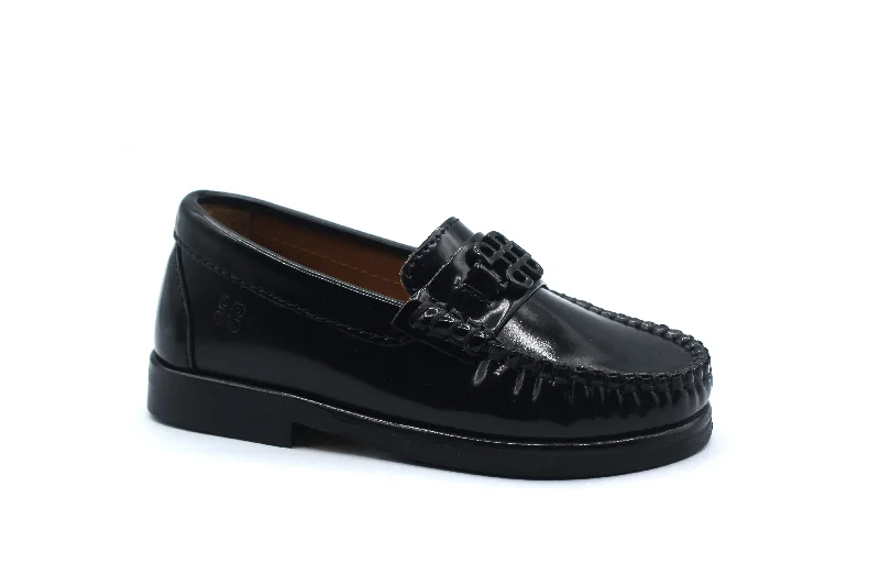 Porte Black Logo Loafer