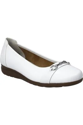 Rieker L9360-80 white leather pump