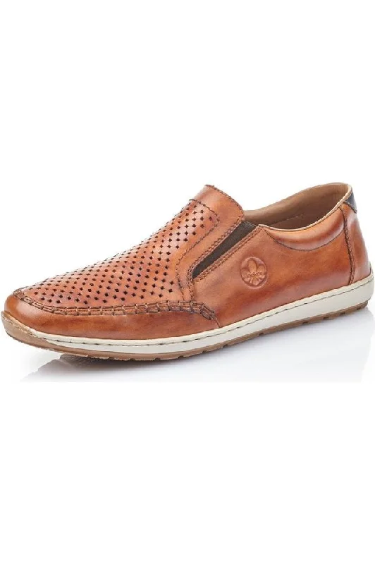 Rieker mens slip on shoe 08868-24 in Tan