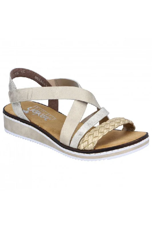 Rieker Womens Sandals V3663 90 gold