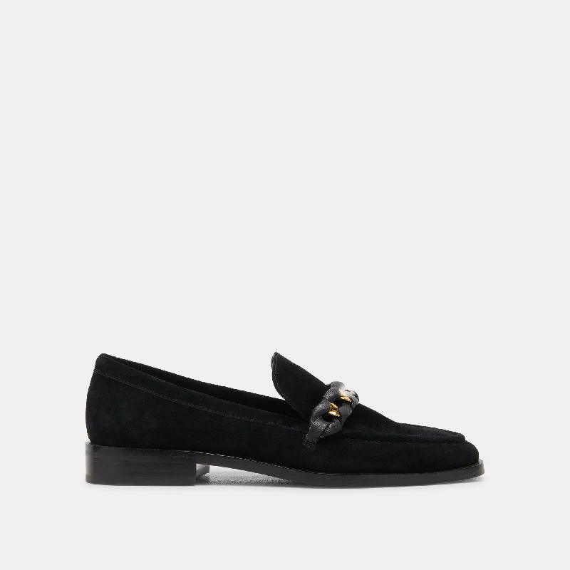 SALLIE FLATS ONYX SUEDE