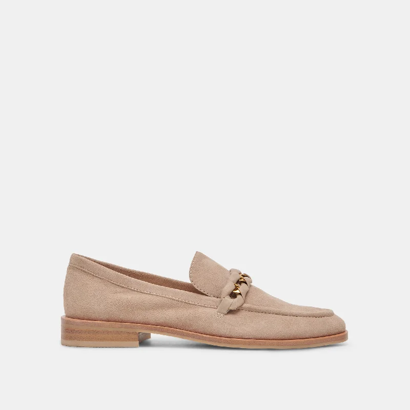 SALLIE FLATS TAUPE SUEDE