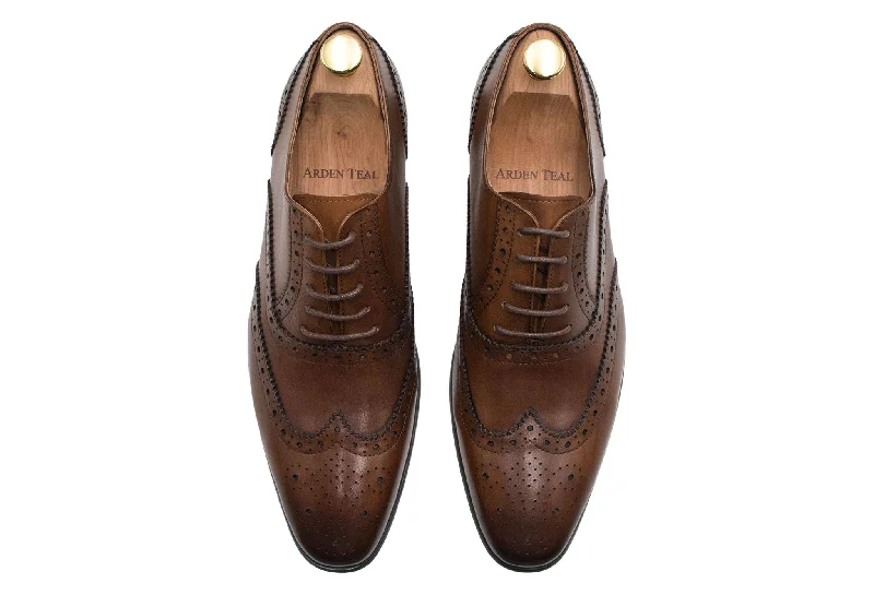 Salvador Wingtip Dark Chestnut Oxford