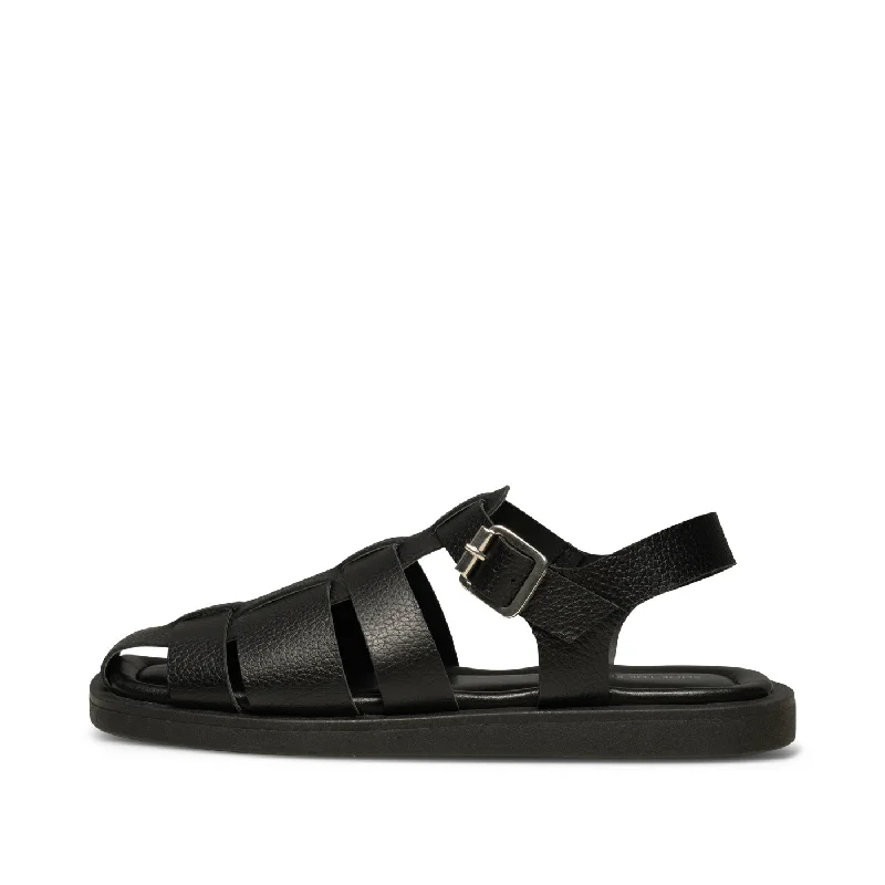 Krista fisherman leather - BLACK