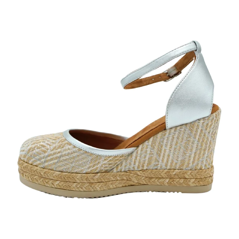 UNISA Silver Printed Espadrille CAMEO